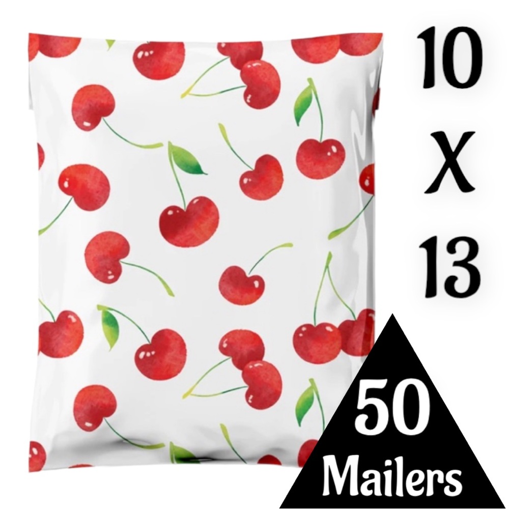 50 10X13 Poly Mailers, Cherry Shipping Envelopes PRICE IS FIRM - Picture 2 of 10